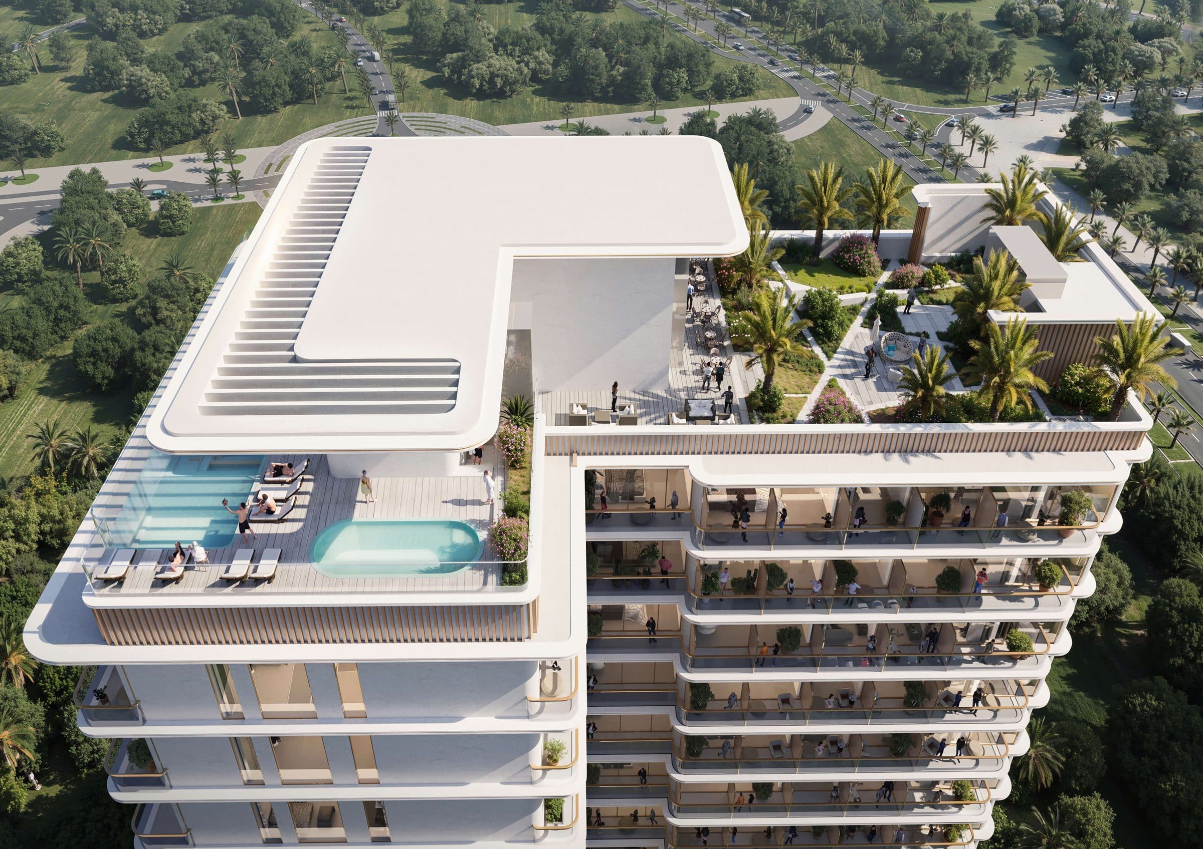 Rooftop pool at Celesto Tower